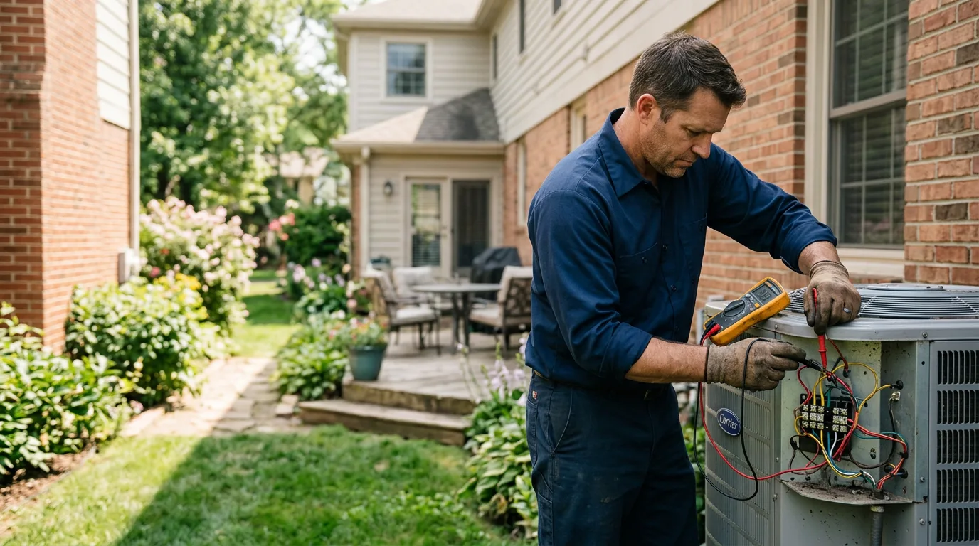 HVAC technician working near Sigel, IL